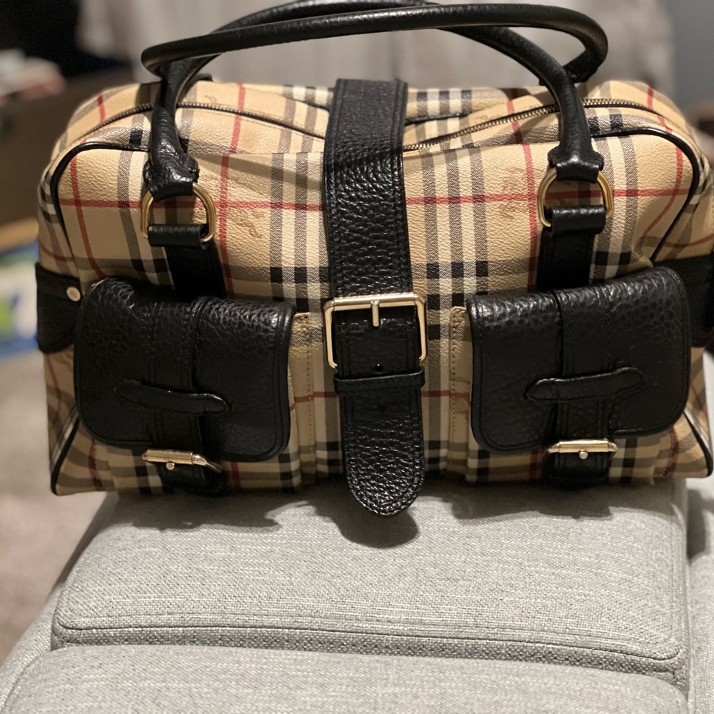 Authentic Burberry Top Handle Satchel Handbag. Excellent Condition!